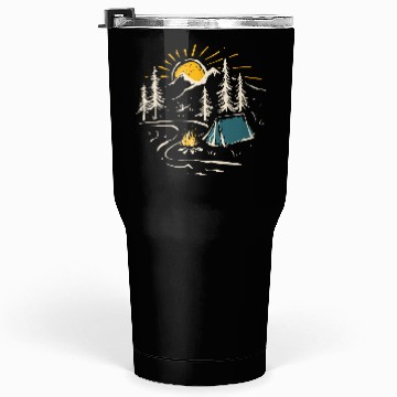 Discover Camping Hiking Nature Mountain River Tumblers 30 Oz