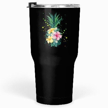 Discover Hawaii Flower Pineapple Art Vacation Tumblers 30 Oz