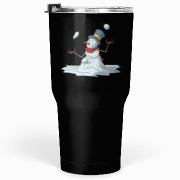 Discover Snowman juggling Tumblers 30 Oz