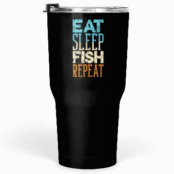 Discover Eat Sleep Fish Repeat Boat Angler Wave Sea Anchor Tumblers 30 Oz
