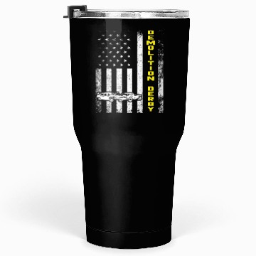 Discover Demolition Derby Car crashing Motorsport Racing US Tumblers 30 Oz