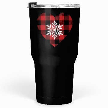 Discover Buffalo Plaid snowflake heart Tumblers 30 Oz