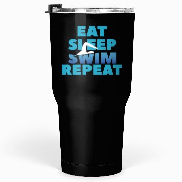 Discover Eat Sleep Swim Repeat, Funny Swimmer Gift Tumblers 30 Oz