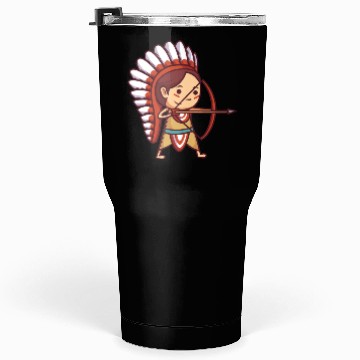 Discover Native American Archer. Tumblers 30 Oz