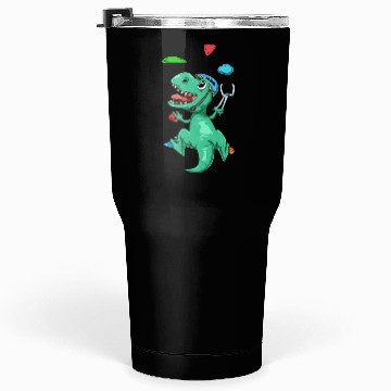 Discover Funny T-Rex Bouldering and Rock Climbing Gift Tumblers 30 Oz
