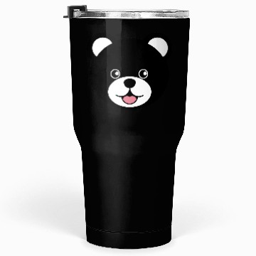 Discover Cute Black Teddy Bear Face Tumblers 30 Oz