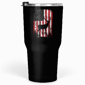 Discover Deer Hunting Camouflage Flag Tumblers 30 Oz