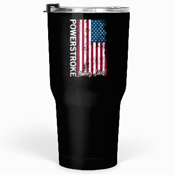 Discover Powerstroke Burning Diesel American Flag Usa Tumblers 30 Oz