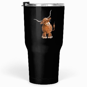Discover Fluffy and funny scottish highland cow Tumblers 30 Oz