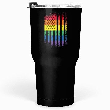 Discover Rainbow US Flag Rainbow Flag Patriotism Tumblers 30 Oz