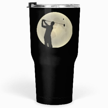 Discover Golfer Silhouette Golf Golfer Moon Full Moon Tumblers 30 Oz