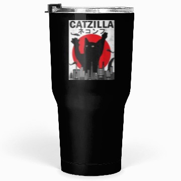 Discover Vintage Catzilla Japanese Sunset Style Tumblers 30 Oz