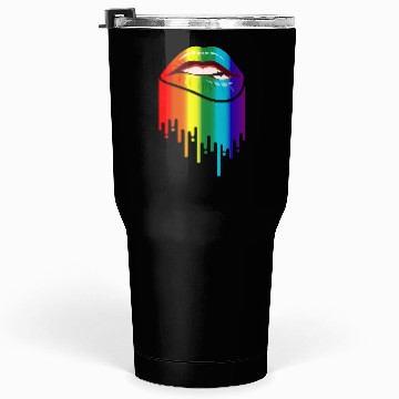 Discover LGBTQ RAINBOW Lip Bite - Lip Bite Rainbow Pride Tumblers 30 Oz