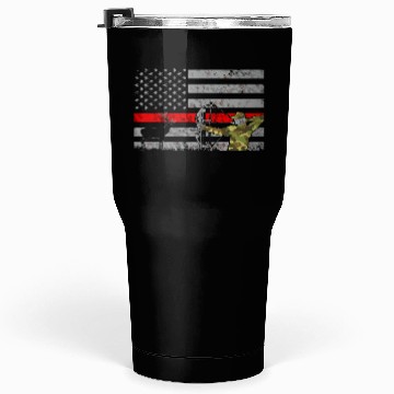 Discover Thin Red Line Bow Deer Hunting Flag Tumblers 30 Oz