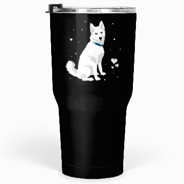 Discover Cute White Siberian Husky Sweet White Snow Dog Tumblers 30 Oz
