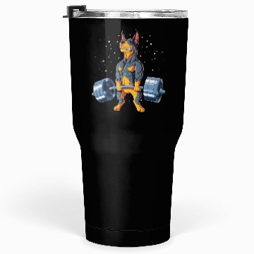 Discover Doberman Weightlifting Gym Tumblers 30 Oz