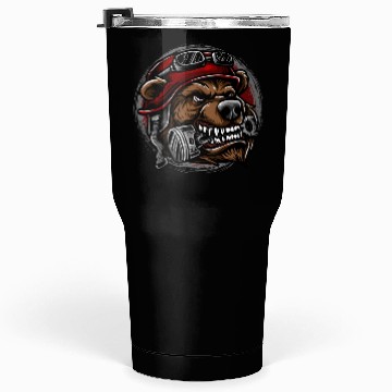 Discover Biker bear Tumblers 30 Oz