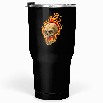 Discover skull fire Tumblers 30 Oz halloween