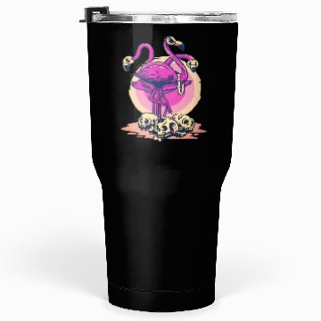 Discover Flamingo Skull Halloween bones demon Tumblers 30 Oz