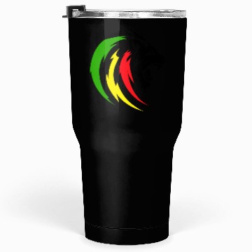 Discover Rastafari Lion with Reggae Flag Colors, Green Red Tumblers 30 Oz