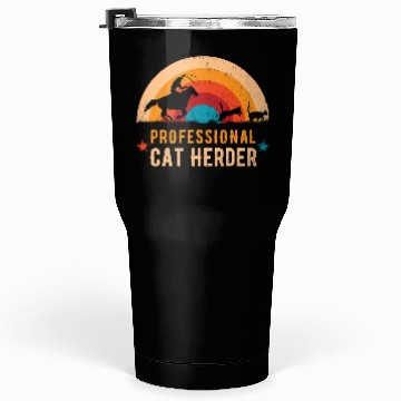 Discover Professional Cat Herder into retro sunset Tumblers 30 Oz
