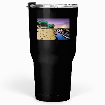 Discover Purple Twilight Indiana Dunes Poster Tumblers 30 Oz