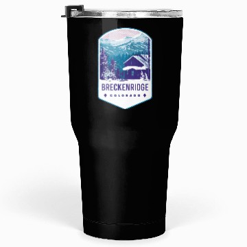 Discover Breckenridge Colorado Ski Badge Tumblers 30 Oz
