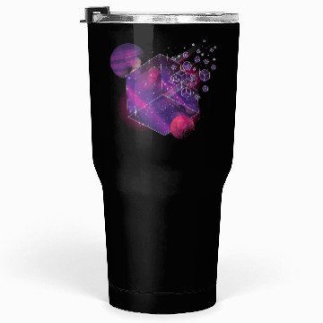 Discover Galaxy Planet Moon Universe Cube Space Tumblers 30 Oz