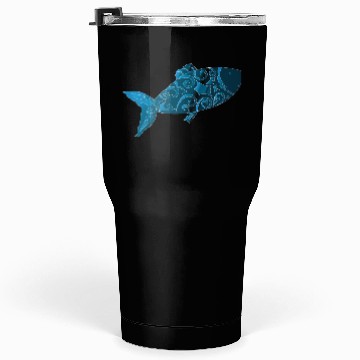 Discover Artsy blue fish Tumblers 30 Oz