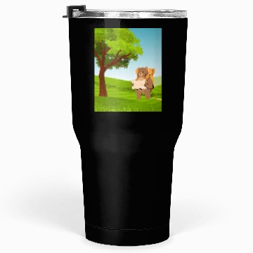Discover Hiking Bear with Map Under a Tree Tumblers 30 Oz