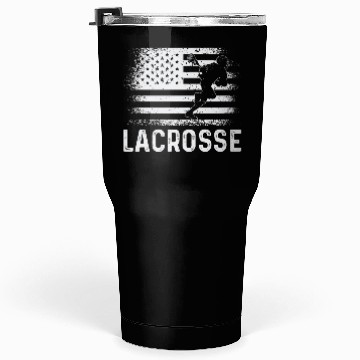 Discover Lacrosse LAX American USA Flag Tumblers 30 Oz