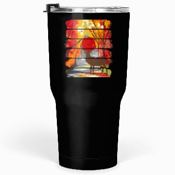 Discover Deer In The Forest With A Sunset Tumblers 30 Oz
