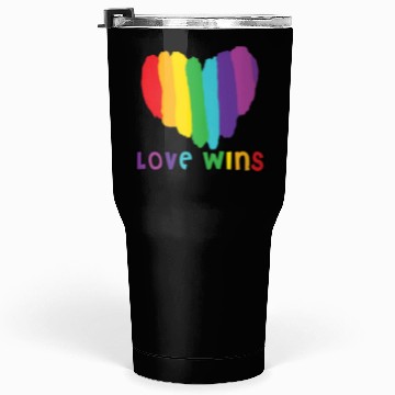 Discover Love wins, pride rainbow heart Tumblers 30 Oz