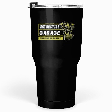 Discover Motorcycle Garage Tumblers 30 Oz