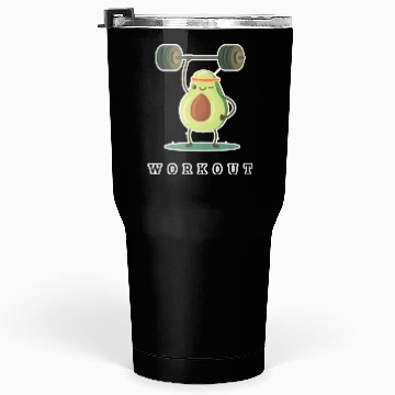 Discover Workout Avocado cartoon Tumblers 30 Oz