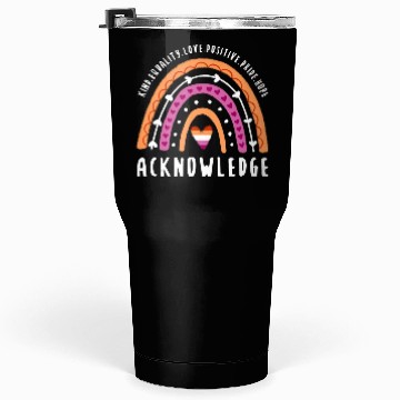 Discover Acknowledge Lesbian Pride Rainbow Tumblers 30 Oz
