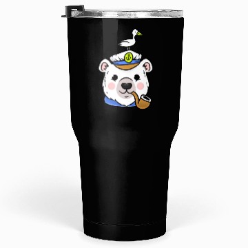 Discover Polar Bear Sailor Captain For Sailing Lover Tumblers 30 Oz