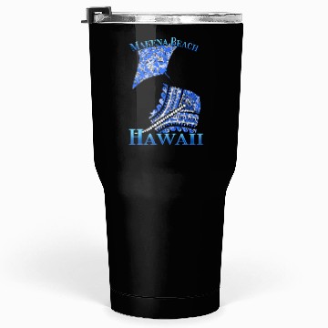 Discover Makena Beach Vacation Tribal Stingrays Tumblers 30 Oz