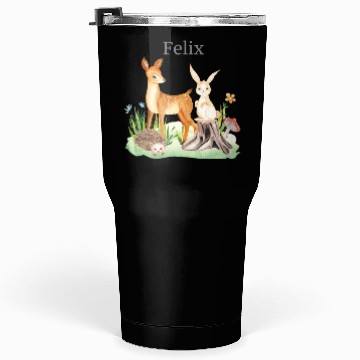 Discover Waldtier Waldtier Reh Hase Hedgehog Flower Name Tumblers 30 Oz