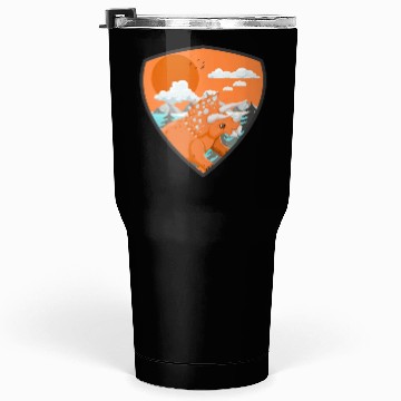 Discover triceratops predators in mountains Tumblers 30 Oz