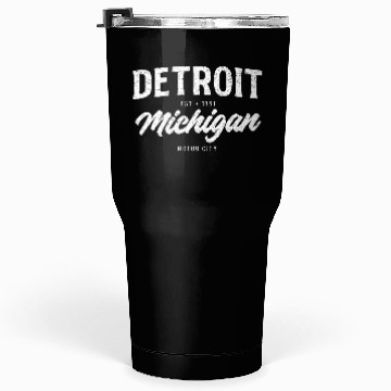 Discover Detroit Michigan Typography Tumblers 30 Oz