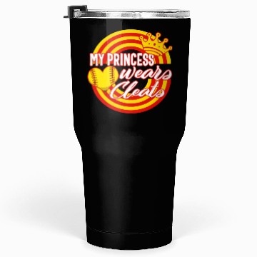Discover Softball Tumblers 30 Oz, My Princess Wears Cleats Rainbow