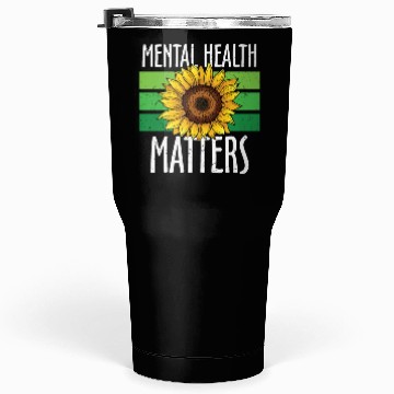 Discover Mental Health Matters Green Sunflower Tumblers 30 Oz