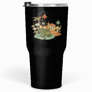 Discover Cottagecore with frog, mushrooms and hummingbird Tumblers 30 Oz