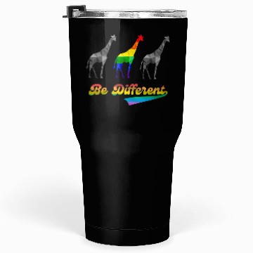 Discover Colorful Giraffe LGBTQ Gay Pride Rainbow Flag Tumblers 30 Oz