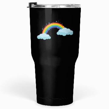 Discover Colorful Rainbow With Clouds Tumblers 30 Oz
