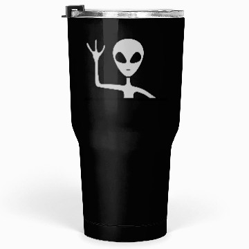 Discover Gray male alien waving Tumblers 30 Oz