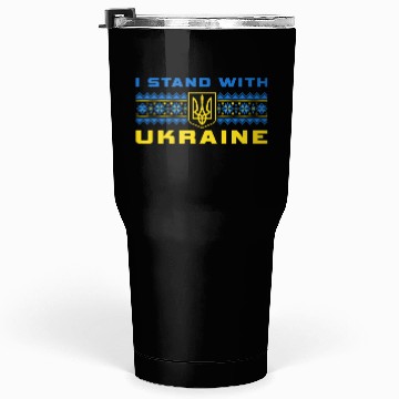 Discover I STAND WITH UKRAINE BLUE-YELLOW Tumblers 30 Oz