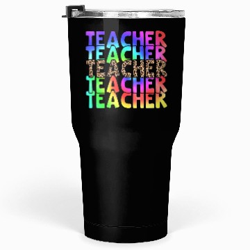 Discover Teacher, colorful. Leopard Tumblers 30 Oz