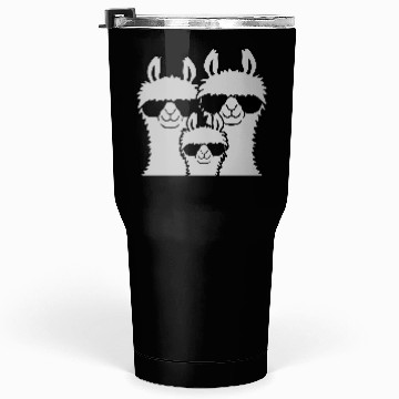 Discover Llama family parents child Tumblers 30 Oz